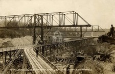 Seattle WA Government Canal Construction Ballard Locks 1914 RPPC Postcard COPY picture
