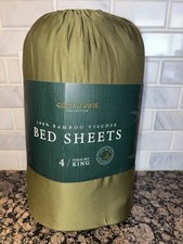 Cosy House Collection 100% Bamboo Viscose King Sheet Set Sage Green 4 Piece picture