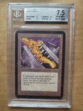 Black Vise ALPHA Magic MTG Beckett Graded 7.5 BGS Uncommon English Near Mint NM picture