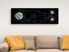 1969 Apollo 11 NASA Flight Planning Map – First Moon Landing History Print picture