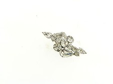 Vintage Sparkly Fancy Mixed Shape Clear Rhinestone Royalty Glam Pin picture