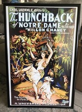 LITHOGRAPH OF ORIGINAL 1923 THE HUNCHBACK OF NOTRE DAME MOVIE POSTER LON CHANEY picture
