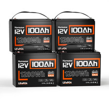5120Wh 4X 12V 100Ah LiFePO4 Lithium Battery Deep Cycles For RV Solar Off-Grid picture