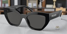 PRADA PR A09S 1AB5S0 Black Dark Grey 53 mm Women's Sunglasses picture