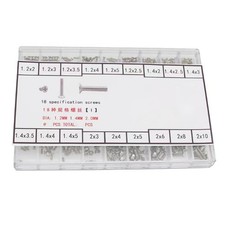 18 Different Sizes Silver Mini Steel Screws For Watch Back Case Or Eyeglasses D picture