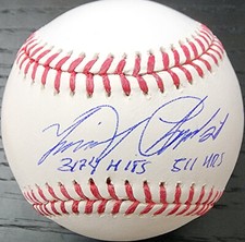 Miguel Cabrera Autographed OMLB Baseball Inscribed 3174 Hits 511 HRs Beckett COA picture