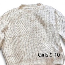 Zara Girls cream and white jumper size 9 years picture