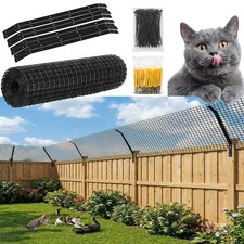 Cat Fence Outdoor Barrier 33FT & Anti Climb Cat Proof Fence Topper picture