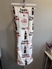 Diet Coke I Need a Diet Coke Velvet Soft Throw Blanket 60x70 White NWT picture