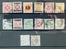 German States, Wurttemberg:  Late 1800's Group of 14, City cancels.  #09-09222 picture