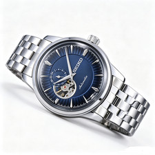 NEW Mechanical Watches Seiko Watch Blue Dial Stainless Steel Classic picture
