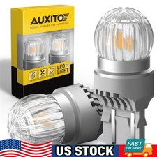 2pc AUXITO Yellow 7443 7440 LED DRL Turn Signal Parking Light Corner Bulbs Amber picture