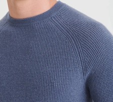 Naadam Cashmere Men’s Waffle Knit Crewneck Sweater Size L   picture