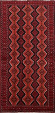 Geometric Traditional Balouch Tribal Handmade Area Rug Wool Oriental Carpet 3x6 picture