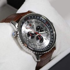 Swiss Alpine Military Silver Dial Stainless Steel Chronograph Watch 7078.9532 picture