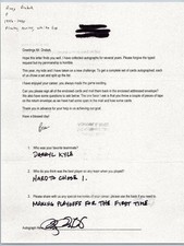 Doug Drabek Autographed Letter Baseball Player Signed Answers Pirates Astros picture