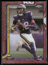 2025 Topps Chrome - Justin Jefferson #195 Leather Refractor picture