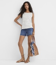 Loft Stripped Side Button Tank Top Size S NWT picture