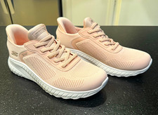 SKECHERS Hands Free Slip-ins BOBS Sport Bobs Squad Chaos Pink/White 117497 picture