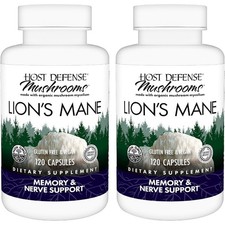 1-2PACK Host Defense Lion's Mane, Brain Health & Focus Support, 120 Capsules picture