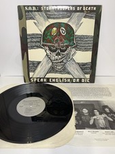 S.O.D. Stormtroopers of Death Speak English or Die LP with Original Insert picture