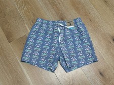 NWT Chubbies The Easygoers - Gray/Blue 5.5” Swim Trunk w/liner Medium picture