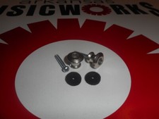 NEW - Buttons (2) For Dunlop Dual Design Strap Locks - NICKEL, SLS2011N picture