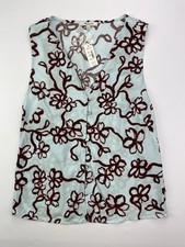 NWT Madewell  Sleeveless Cutaway V Neck Top Boho Viscose Floral Size 12 picture