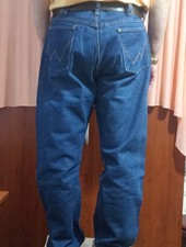 Vintage 60s Wrangler 13MWZ Blue Bell Jeans + Authentic Belt Combo USA W36 L29 picture