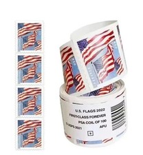 Deal Self Stick First Class 2022 Scott #5656 US Flag Forever Coil Roll 100 MNH picture