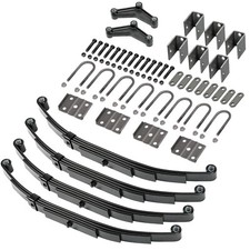 3500lbs Tandem Trailer Axle Suspension Kit Leaf Springs U-bolt + Hanger Set picture