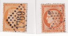 France 1870 Ceres 40c Perforated 2 Used Stamps Different Shades picture