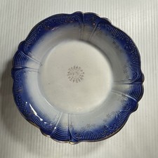 Antique La Francaise Semi-Vitreous Flow Blue Porcelain Well Used And Loved picture
