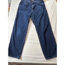 Uniqlo Jeans Mens 35 Dark Wash Wide Tapered High Rise Kaihara Denim 452529 picture