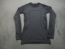 Lululemon Swiftly Tech Shirt Womens 6 Gray Long Sleeve Camo Seamless Running picture