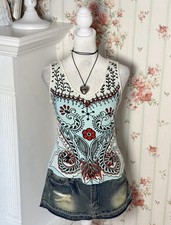Rare Euro Noun Paris Women's Artistic Made In France Tank Top Size Small picture