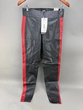 Zara Trafaluc Womens Black Faux Leather Leggings Collection Mid Rise Pants Sz M picture