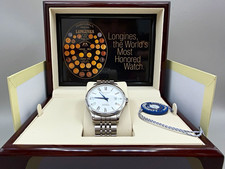 Longines Record Automatic Chronometer 40mm White Roman Date Ref# L2.821.4.11.6 picture