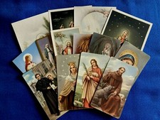 14 Vintage Catholic HOLY CARDS Unique and Special Mint Collection #C24 picture