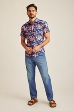Bonobos Riviera Short Sleeve Men's Shirt Buttondown Printed Slim Fit M 287348 picture