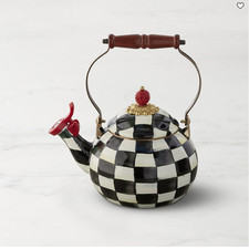 Mackenzie-Childs Courtly Check Whistling Tea Kettle picture