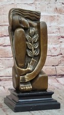 Mid Century Modern/Dali Inspired Abstract Figurative Bronze Sculpture Figurine picture