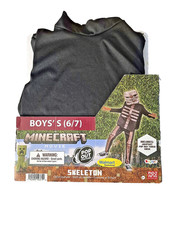 Disguise Minecraft Movie Skeleton Costume Boys Small S 6/7 Pop Out NEW picture