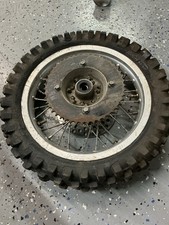 Rear Rim & Tire Removed From 2002 KX65  Good Tire w/ Sprocket picture