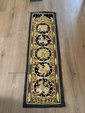 Thai elephants Burmese vintage tapestry embroidered beads wall hanging  picture