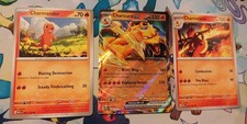 Charmander Charmeleon Charizard 151 Complete Evolution 3 Card Set NM picture