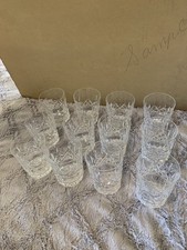 set of 12 Waterford Lismore double old fashions no chips vintage picture