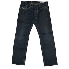 Diesel Larkee Regular Straight Jeans Dark Wash 0088Z Mens W33 L32 Indigo Denim picture