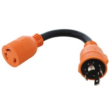 AC WORKS® 1ft L15-30P to L6-30R Adapter 30A 250V 7500W picture