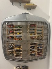 Vintage Hot Wheels Display Mercedes Grill With 40 Black Wall And Red Line Cars picture